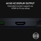 Razer USB C Dock 11-Port Travel Charging Station for Windows Mac Laptop iPad Surface Chromebook Galaxy Tab: Type C, HDMI, Ethernet, MicroSD - 4K 60 Hz Display - 85 W Tablets + Mobile Fast Charge