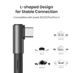 KIWI design Link Cable with Charging 16FT Compatible with Meta Quest 3s/3/2/ Pro/Pico 4 Accessories and PC/SteamVR, USB 3.0 to USB C Link Cable with 5Gbps Super Speed for Extended Gameplay, Black