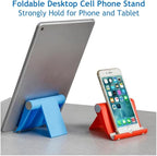 Cell Phone Stand for Desk Foldable Cell Phone Holder Desk Tablet Holder Mobile Phone Dock, Multi-Angle Universal Adjustable Tablet Dock Compatible with Most Cell Phones (Green)