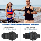 VUP Running Armband 360°Rotatable for iPhone 16/15/14/13/Pro Max/Pro/Mini/12/11/SE/Xs/XR/X/8/7/Plus, Fits All 4-6.7 Inch Smartphones, with Key Holder Phone Armband for Running Hiking Biking (Black)