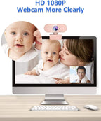 Webcam for PC&1080P HD Web Cam,Webcam with Microphone,Stand for PC/MAC/Laptop/Desktop,Wide Angle Web Cameras for YouTube,Skype,Zoom,Xbox One,Video Calling