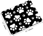 Mouse Pad, Cute White Dog Paw Mouse Pads for Desk, 9.5" x 7.9" Non-Slip Rubber Base Computer Mousepad with Women, Portable Square Design for Wireless Mouse and Pad Laptop Office & Travel