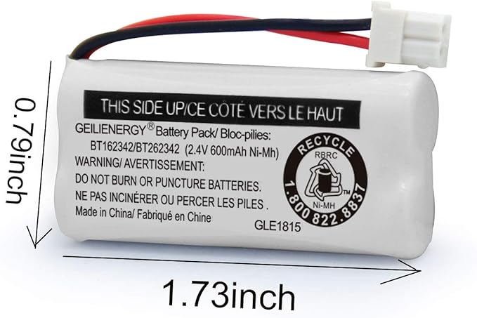 GEILIENERGY BT183342 BT283342 BT166342 BT266342 BT162342 BT262342 Battery Compatible with CS6114 CS6419 CS6719 CS6919 EL52300 CL80111 Cordless Handset Phone (Pack of 4)