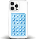 Anteel Medium-Sized Silicone Suction Phone Case Adhesive Mount, Enhanced Suction Power and Upgraded Thickened Sticky Phone Grip, Durable, Hands-Free Sticky Phone Holder, 2.28"x3.46" (Baby Blue)