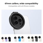K&F Concept Clip On 67mm Variable ND2-32 Magnetic Phone Lens Filter Kit, Phone Clip with Magnetic Adapter Ring/Cold Shoe/Locking Knob, Neutral Density Filter for iPhone 16 15 Pro Max 14 13
