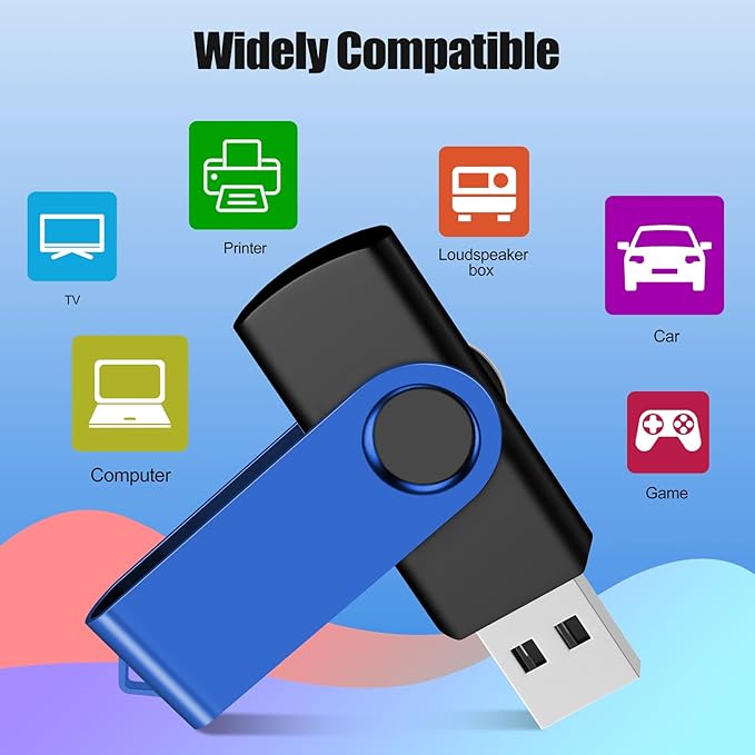 EASTBULL 8GB USB Flash Drive Bulk Thumb Drives 50 Pack with Lanyards USB 2.0 Memory Sticks Zip Drive Pen Drive for Storage and Backup Blue 50PCS 8GB