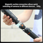 VRIG Magnetic Quick Release Mount Adapter with 1/4" Screw Thread for DJI Osmo Action Pocket3,Insta360 X5/X4/X3,1/4" Screw Hole for Tripod, Monopod