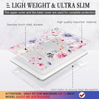 CISSOOK Flower Case for MacBook Air 13 Inch A2337 M1 A2179 A1932 Model 2021-2018 Released, Plastic Floral Cover with Keyboard Cover Protector for MacBook Air 13 with Touch ID，Flowers Watercolor