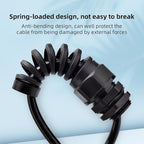 Strain Relief Cord Connector, CGELE 5 Pack NPT 1/2" Waterproof Cable Gland Cord Grip Spiral Adjustable Connector Strain Relief Cord Connectors Joints Nylon with Gaskets