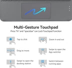 Touch iPad 10th Generation Case with Keyboard (10.9", 2022) & iPad 11th (A16, 2025): Magnetic Split Stand Case, Multi-Touch Trackpad, Rechargeable Wireless Keyboard Folio with Backlit Keys, Gray