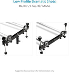 PROAIM Breeza Video/Film Solid Camera Dolly Slider with Track End. Adapts Mitchell, Flat, 75mm & 100mm Camera Heads & Light Cranes. Overslung/Underslung Operations - Hi-hat/Low-hat Mode (DL-BRZA-01)