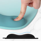 ITNRSIIET Ergonomic Mouse Pad, Cushioned Gel Wrist Rest, Non-Slip Base, Smooth Surface, Compatible with All Mice for Office & Gaming, Desk Accessory, 9.5 x 8.2 inch, Light Green Gradient