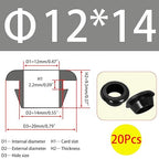 Qrity 20 PCS Rubber Grommets Cable Railing, Car Grommet, Cable Railing Protective Sleeves for Metal Posts, ID 12mm Mount Dia 14mm