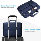 MOSISO Laptop Shoulder Bag, Computer Bag with 2 Raised&1 Flapover&1 Horizontal Pocket&Handle&Belt