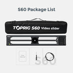Accsoon Toprig S60 Motorized Camera Slider App Wireless Control Carbon Fiber Dolly Rail Slider Support IME Lapse Photography