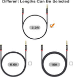 Devinal 3.5mm TRRS Headphone Extension Cable, 1/8" inch Female 4-Pole to Male Extension Cord, Mini-Jack Aux Stereo Audio Connector 3.3Ft/1M (2 Pack)