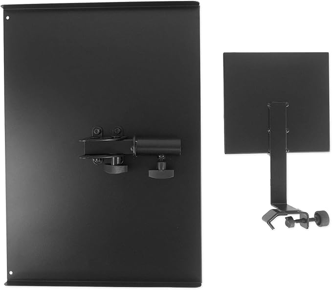 Rockville RLS68 Dual-Tray Laptop/Tablet Stand, Adjustable Height, Foldable, Portable, for DJs and Presenters