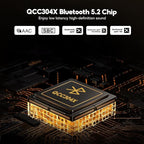 AIYIMA D03 Bluetooth 5.0 DAC Amplifier 150 Watt x 2 Stereo HiFi 2.1 CH Digital Sound Amplificador 24Bit/192kHz Class D Power Amp USB Coaxial Optical OLED AptX, Support Subwoofer & with Remote