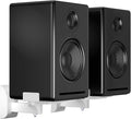 suptek Large Dual Side Clamping Bookshelf Speaker Wall Mounting Bracket for Large Surrounding Sound Speakers, Hold up to 66lbs White SPM201XLW