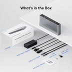 Displaylink Docking Station, PULWTOP USB C DisplayLink Dock Triple Displays for MacBook M1/M2/M3/M4 Windows, 8K/4K@60Hz Displaylink Dock with 3HDMI, 3 Display Port, PD 30W,USB A/C 10Gbps, Ethernet