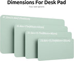 YSAGi Leather Desk Protector, Office Mat, Large Mouse Mat, Non-Slip PU Leather Blotter, Laptop Desk Pad, Waterproof Writing Pad for Office and Home (Pale Green, 35.4" x 17")