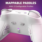 PDP Victrix Pro BFG Wireless Gaming Controller for Playstation 5 / PS5, PS4, PC, Modular Esports Gamepad, Remappable Buttons, Customizable Triggers/Paddles/D-Pad/Fightpad, PC App, White