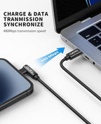 iPhone 14 13 Charger Cable 3FT, 90 Degree USB C to Lightning Cable Fast Nylon Braided Fast Charger Nylon Braided 20W Charging Data Sync Cord Compatible with iPhone 14/13/Pro/12/Max/11/XS/XR/8/Plus
