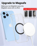 for Magsafe Ring - 10 PCS, Ultra-Thin(0.4mm) Magsafe Sticker, Compatible with iPhone 15 Pro Max, 15 Pro, 15/14/13/12 Series, Samsung Galaxy, Google Pixel Series Black