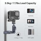 SMALLRIG Camera Mount Clamp, Ballhead Magic Arm and Adapter for Gopro, Camera Monitor Mount with 1/4"-20, 3/8"-16 Threaded Holes, Super Clamp for Gopro/DSLR/Stabilizer