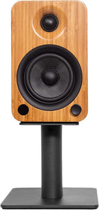 Kanto SP6HD Desktop Speaker Stands for Medium/Large Bookshelf Speakers & Mid-Size/Full-Size 4”-7” Studio Monitors | 6" Tall | Black | Pair