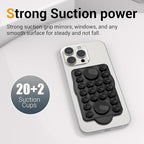for Magnetic Silicone Suction Phone&Case Adhesive Mount - iPhone & Android,Hands-Free, Strong Grip Holder for Selfies & Tiktok Videos-2.35″x3.55″,Black