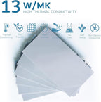 Aairhut Thermal Pad 13W/mK [0.5~3mm], 85 x 45 x 3mm Silicone Cooling Pad Non Conductive Heat Resistance Extreme Odyssey Cover with Dual Self-Adhesive Films for PC Laptop PS4/PS5/CPU/GPU/Computer