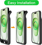 Battery Case for iPhone 15, Upgraded 10000mAh Rechargeable Portable Charging Case with Wireless Charging Compatible for iPhone 15 (6.1 inch) with Carplay Extended Battery Pack Charger Case (Black)