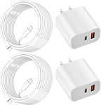 Fast Charger for iPhone,Dual Port A/C Apple iPhone Charger Fast Charging Block,2Pack Quick Double A/C iPhones Wall Chargers Adapter,6FT USB C to Lightning Cable for iPhone14 ProMax/13/12/11/XS/XR/iPad