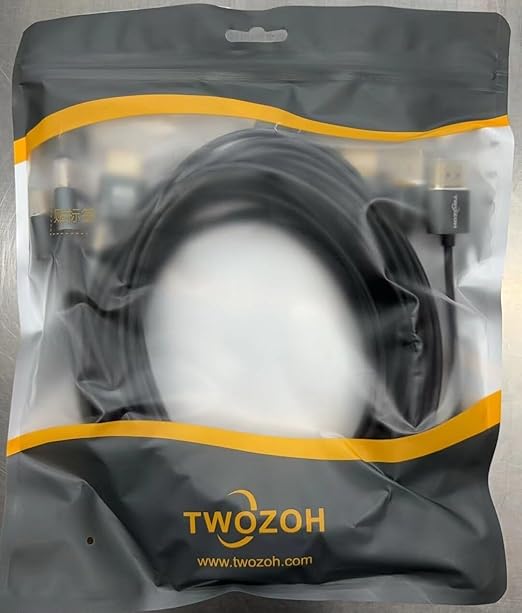 Twozoh Slim 4K HDMI Cable 6.6FT 5 Pack, Ultra Thin & Flexible Skinny HDMI to HDMI 2.0 Cord Support 4K/60HZ 18gbps Laptop, Monitor, PS5, PS4, Xbox One, Fire TV