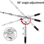Heavy Duty Extension Boom Arm Bar for Photography C Stand and Light Stand,Adjustable 3.6-8.2ft Crossbar Holding Arm with Sand Bag for Softbox,Studio Strobe,Monolight,LED Video Light,Reflector ect.