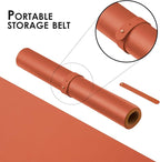 Cork Desk Mat - Dual-Sided Desk Pad for Office and Home - Desk Organization and Accessories - Ideal for Large Mouse Pad and Desk Mats on Top of Desks(Orange,36"x 17")