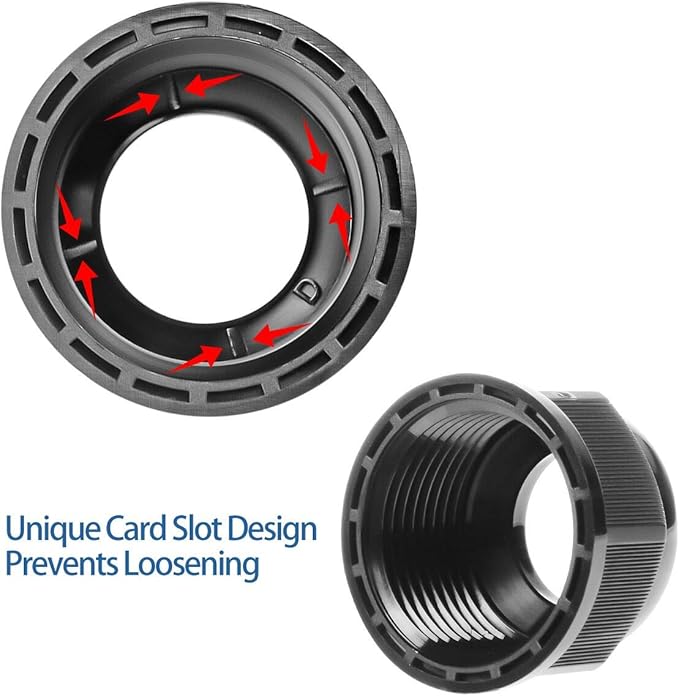 XHF 2 Pcs 1" IP68 Strain Relief Nylon Cord Grip Waterproof NPT Cable Glands Adjustable UL Listed and RoHS Compliant (Black)