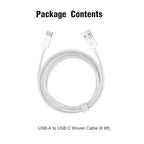 6ft USB A to USB C CarPlay Cable for iPhone 15/16/17, 15 16 17 Pro Max, 15/16 Plus, iPhone 16E,17Air, AirPods 4/AirPods Pro (2nd/3rd Gen),iPad 10th Gen, iPad Pro 12.9/11,Air 5th/4th Car Charging Cable