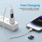 USB C to USB A Adapter 6 Pack,USBC to USB Adapter,TypeC Male USBA Female 3.0 Adaptor,USBC OTG Adapters for iPhone 16 15,MacBook Pro,iPad,Samsung Galaxy,Black