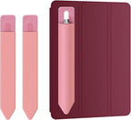 Doormoon Pencil Holder Compatible for iPad 2020/ Air/ 9.7 / Pro 10.5/12.9, Detachable Elastic Compatible for Apple Pencil 4th Gen Leather Sleeve Pocket Pouch, Pink Pink