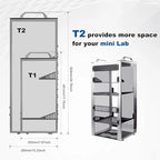 GeeekPi 12U Server Cabinet, 10 inch Server Rack for Network, Servers, Audio, and Video Equipment, DeskPi RackMate T2 Rackmount, 10.23 inch Depth