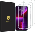 UNBREAKcable 2-Pack Screen Protector for iPhone 14 Plus/iPhone 13 Pro Max, Double Shatterproof Tempered Glass [Easy Installation] [9H Hardness] [99.99% HD Clear] [Case Friendly] for iPhone 6.7 inch