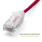 TRUECABLE Cat6 Component Rated Patch Cable, Unshielded (U/UTP), 5ft, Red, 28AWG Solid Copper, Snagless 10G High-Speed Ethernet Cable, PoE++ 4PPoE 100W, UL Listed, RoHS-3, 1 Pack