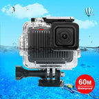 PULUZ 196FT/60M Waterproof Housing Case for GoPro Hero 4K, Protective Underwater Dive Housing Shell with Mount & Screw Accessories for Go Pro Hero 4K 2024 Action Camera