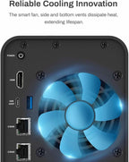 TERRAMASTER F2-424 NAS Storage 2Bay - N95 Quad-Core CPU, 8GB DDR5 RAM, 2.5GbE Port x 2, Network Attached Storage with High Performance (Diskless)