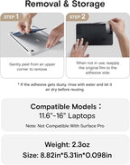 MOFT Laptop Stand for Desk, Adhesive Airflow Laptop Cooling Riser for Heat Dissipation with 2 Adjustable Viewing Angles, Foldable & Portable Computer Stand Compatible with Laptops 11"-16", Cool Grey