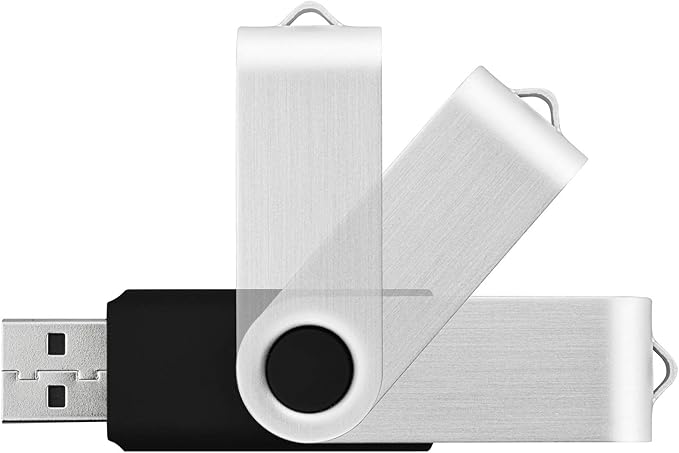 KOOTION 50pcs 16 GB USB Flash Drive 16gb Bulk Flash Drives 50 Pack Thumb DriveSwivel Memory Stick Jump Drive, Black