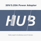 Powered USB Hub 10Gbps, intpw 9-Port USB 3.2 Hub, USB C Hub with USB A/USB C 3.2, 4 USB 3.0, 2 PD 45W Charging Ports, 65W Power Adapter and 3.3FT Cable, Aluminum USB Hub for Laptop, iPhone 16/15, PC