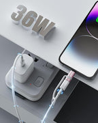 [MFi Certified] 36W USB C to Lightning Cable Adapter, Support Data Sync/PD Fast Charging Compatible with iPhone iPad AirPods, with Anti-Lost Holder - Rose Gold 3 Pack